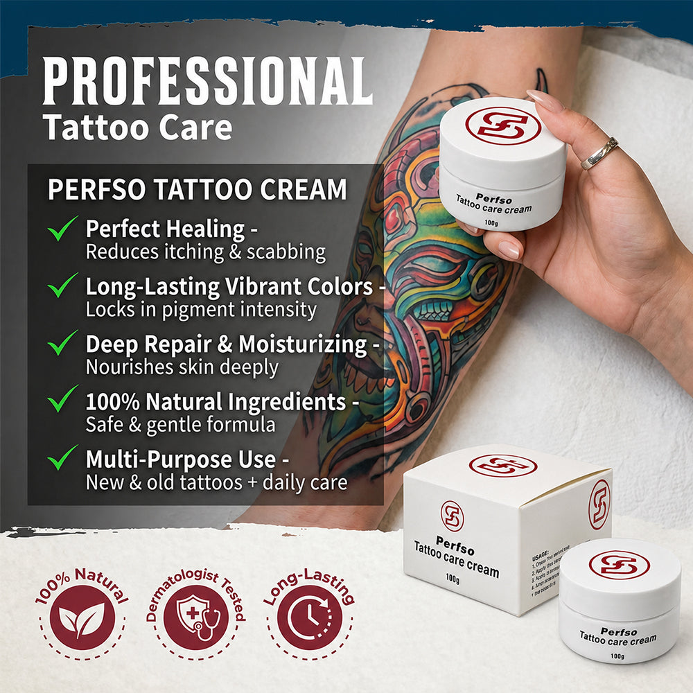 Perfso Tattoo Care Balm 100g – professional aftercare for healing, moisturizing and vibrant tattoo colors