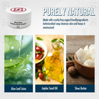 Perfso Tattoo Care Cream purely natural ingredients – Aloe Leaf Juice, Jojoba Seed Oil and Shea Butter, vegan-friendly formula
