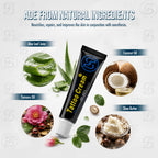 Perfso Tattoo Numbing Cream made from natural ingredients – Aloe Leaf Juice, Coconut Oil, Tamanu Oil, and Shea Butter for skin nourishment and repair
